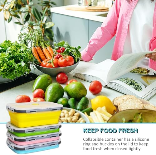 Collapsible Silicone Food Storage Container 4 Pack(40.5 Oz) - Image 7