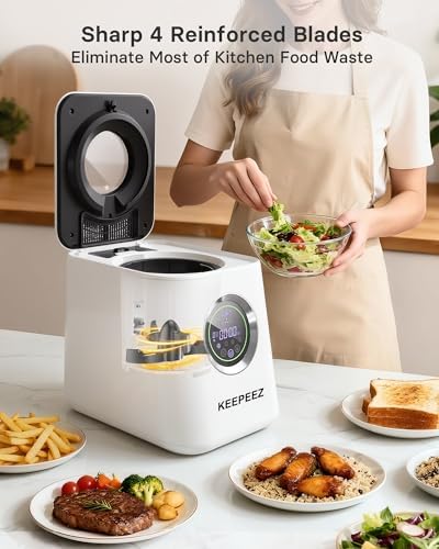 1 Gallon Electric Composter with Smart Touch Screen, Whisper-Quiet & Rapid Composting, 0.5kWh Energy-efficient, Odorless compost bin kitchen, Carbon Filter over 2000h, 2 Composting-Mode, Self-cleaning - Image 3