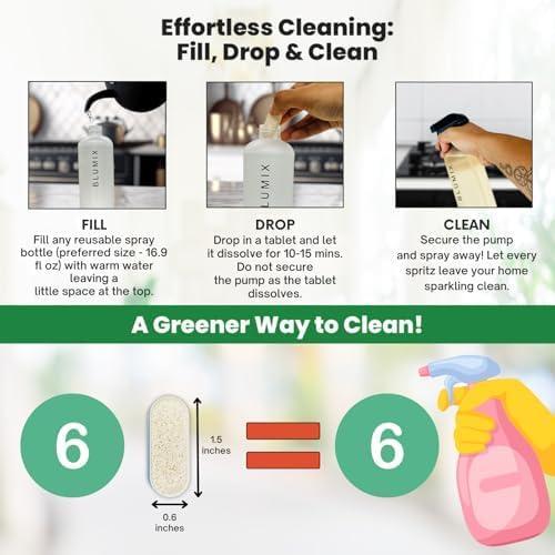 6-Month Eco Home Starter Set – Non-Toxic Cleaner & Hand Wash Kit | Includes Reusable Bottles + Refills (Rose Soap & Eucalyptus Cleaner) | Zero Waste, Plastic-Free Refills, Great Value - Image 6