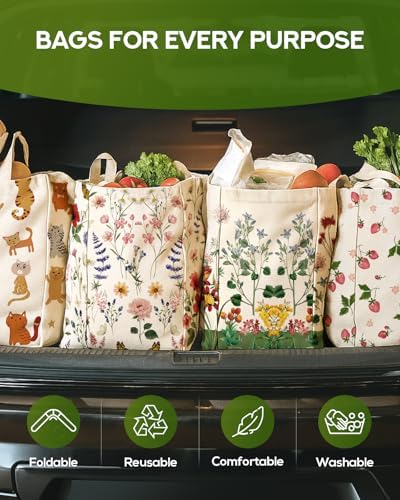 Miss Adola Cute Extra Large Canvas Grocery Tote Bag - Image 5