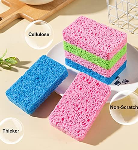 METUUTER Kitchen Sponges 12 Pack Natural Cellulose for Non Scratch Cleaning - Image 3