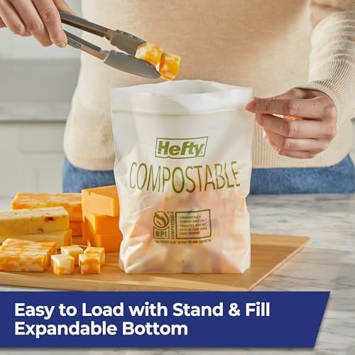 Hefty Compostable Press-To-Close​ Quart 40 Count (Pack of 12) - Image 6