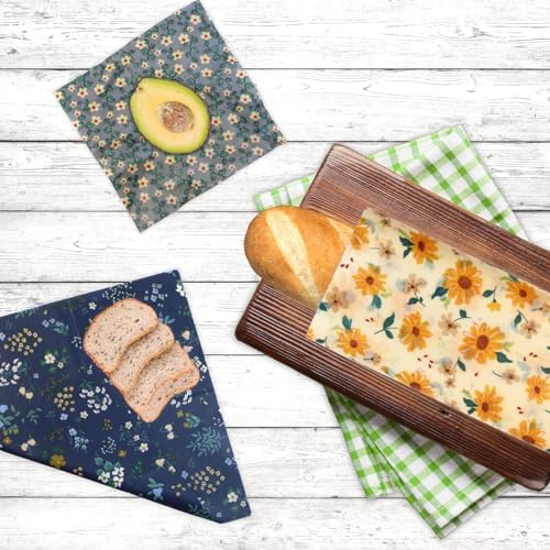 Reusable Beeswax Wrap - 9 Pack Beeswax Wraps for Food, Eco-Friendly Beeswax Food Wraps, Bread Sandwich Wrapper - Organic, Sustainable, Zero Waste, Reusable Plastic-Free Food Storage Wrap, 1XL, 3M, 5S - Image 6