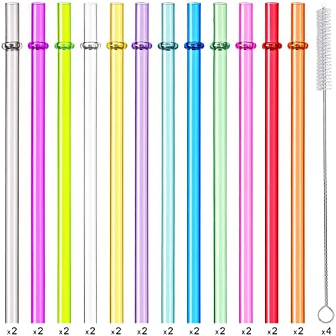 24 PCS, Reusable Straws with 4 Brushes, 10.5" Long Tritan Hard Plastic Straws, 12 Colors Translucent Replacement Drinking for 16OZ-32 OZ Tumblers, Cups, Jars, Stanley, YETI, Starbucks, BPA Free - Image 2