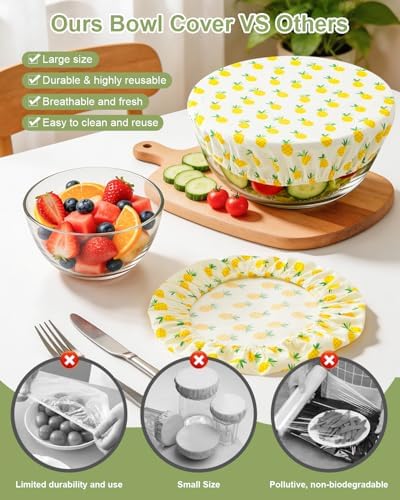 3 Pcs 12 Inch Sourdough Bread Cover, Reusable, Elastic Rim Washable - Image 5