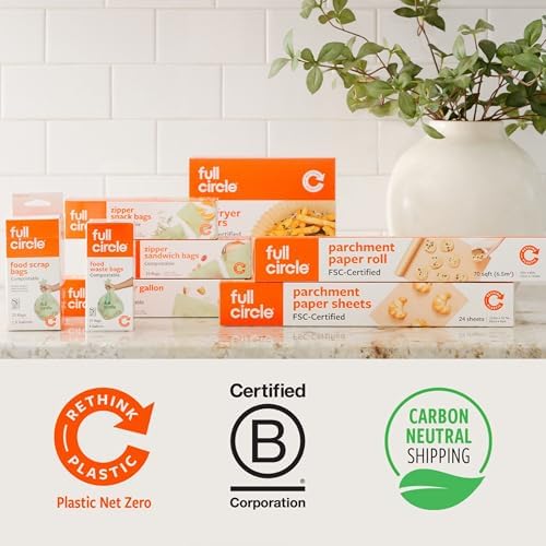 Full Circle Home Compostable Zipper Bags, Resealable Food-Safe Bags, 50ct - Image 6