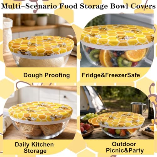 Sitsink Beeswax Bowl Covers Bee Reusable Food Wrap 5 Pack - Image 5