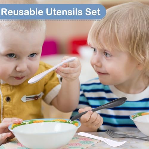 Yahenda 28 Sets Reusable Travel Utensils Set with Case Bulk, Cold Color - Image 4
