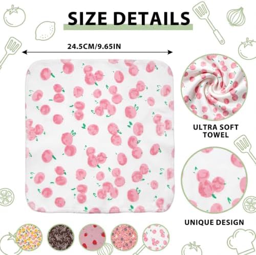 25 Pack Reusable Paper Towels, Washable Cotton Flannel Cleaning Cloths - Image 2