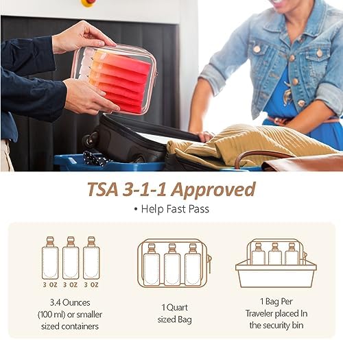 PACKISM 27 Pack Travel Pouches for Toiletries - 90ml 3 oz Liquid Containers - Image 2
