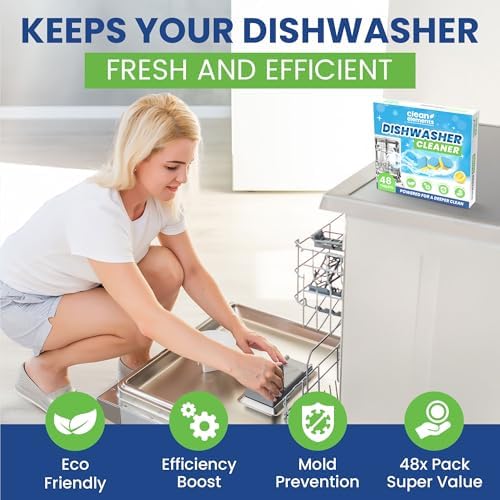Dishwasher Cleaner Tablets & Deodorizer, Deep Cleaning Descaler, 48 Ct - Image 5