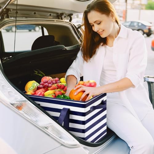 Reusable Grocery Bags 3 Pack, Foldable & Water Resistant Shopping Bags - Image 3