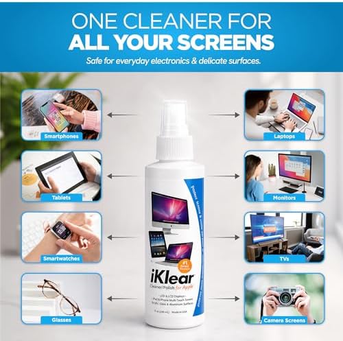 Spray Bottle (8oz) - Screen Cleaner - TV, Computer, Phone & Tablet Cleaner - Made in USA - Image 4