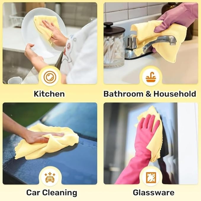 30-Pack Microfiber Cleaning Cloths Roll,Reusable Paper Towels Tear Away Cloth,Dry Wet Use Absorbent Fast-Drying Dish Towels for Home,Kitchen,Car Window,Glass Surfaces