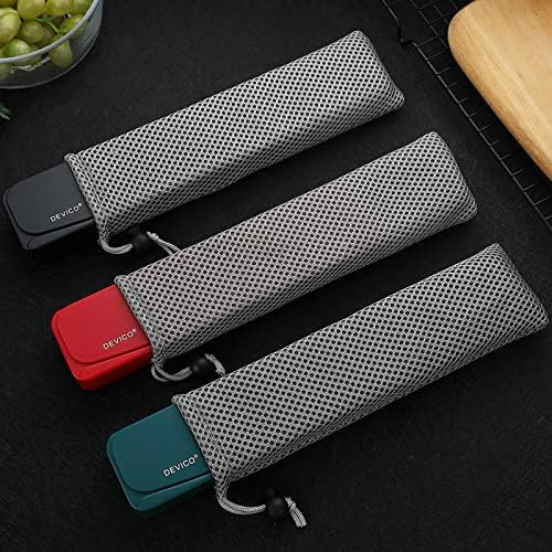 DEVICO Travel Utensils with Case, 4Pcs Portable Silverware Set for Work, 18/8 Stainless Steel Reusable Cutlery, Korean Spoon and Chopsticks Fork for Camping, School, Lunch Box Accessories (Dark Green) - Image 6