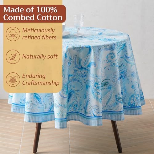 Maison d' Hermine Table Cloth Round Table 100% Combed Cotton 70" Diameter - Image 4