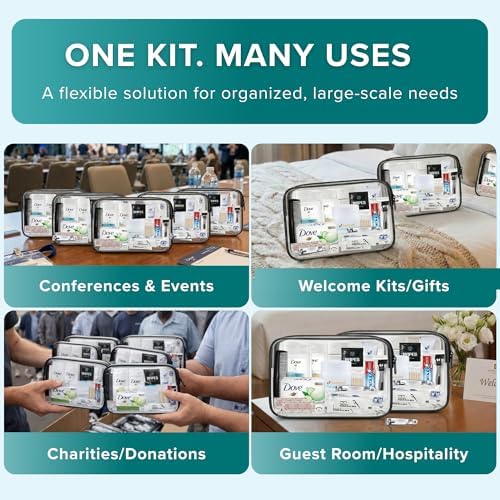 20 Piece Hygiene Kit Bulk, Travel Size Toiletries Set, Care Package Supplies, Mini Deodorant Shampoo Body Wash Toothbrush Toothpaste Razor Kit, TSA Approved, Clear Bag - Image 5