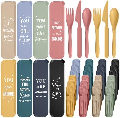 Hushee 24 Pack 36 Pack Employee Appreciation Utensil with Case, Classic by Hushee