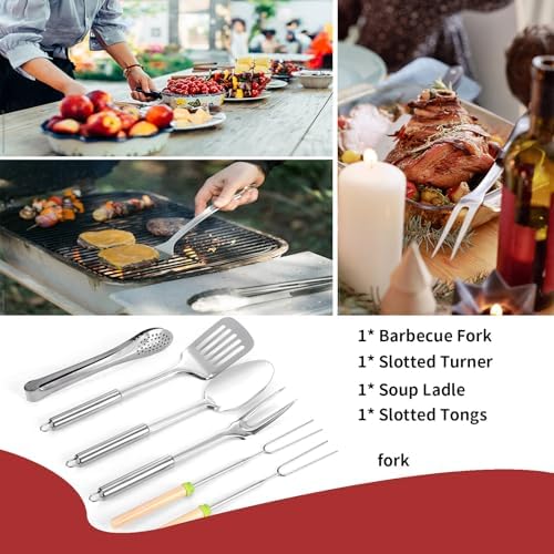 Portable Camping Kitchen Utensil Set-27 Piece Cookware Kit, Stainless Steel Outdoor Cooking and Grilling Utensil Organizer Travel Set Perfect for Travel, Picnics, RVs, Camping, BBQs, Parties and More - Image 5