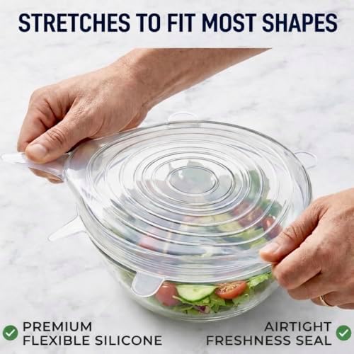 Premium 8-Piece Silicone Stretch Lid Set with Extra Large 11” Cover – Reusable BPA-Free Eco-Friendly Bowl Covers – Universal Airtight Leak-Proof Seal for Pots, Bowls & Fruit - Image 5
