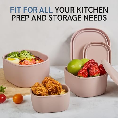 ISSEVE 12Pcs/Set Nesting Silicone Food Storage Containers with Lids - Image 5