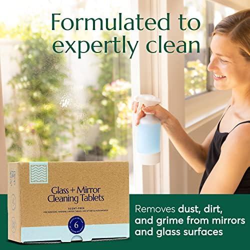 CLEANOMIC Glass and Mirror Tablets, Foaming Dish Soap & Reusable Kitchen Cloth Bundle - Image 3