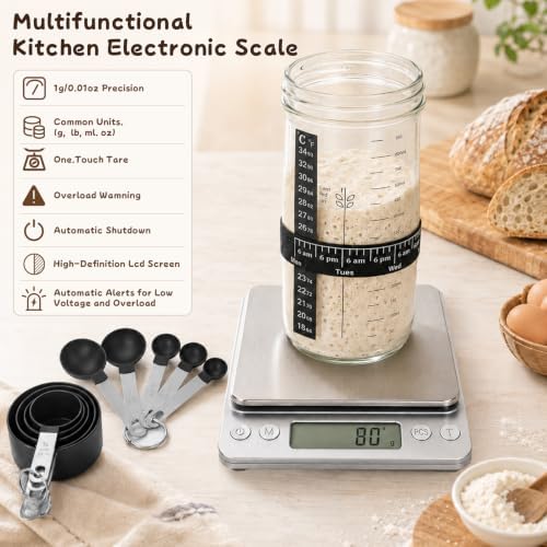 Sourdough Starter Kit with Warmer,Jar,Scale,Gift for Bakers Beiginner Women - Image 2