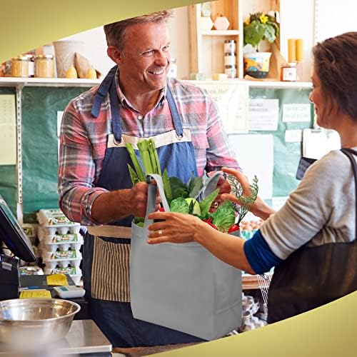 Reginary 100 PCS Non Woven Tote Bags Bulk,Gray - Image 2