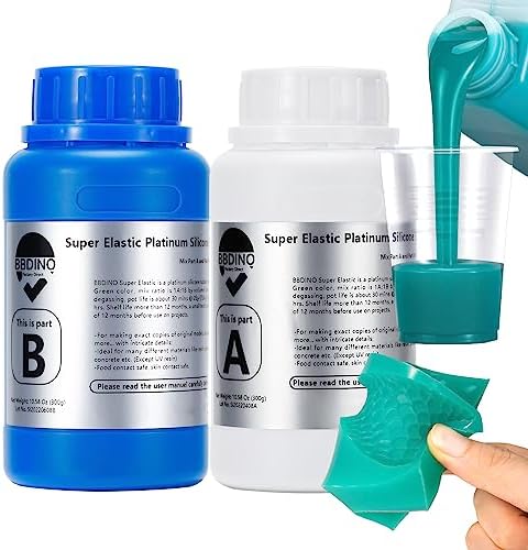BBDINO Super Elastic Silicone Mold Making Kit 8A Jade Green Trial 600g by BBDINO