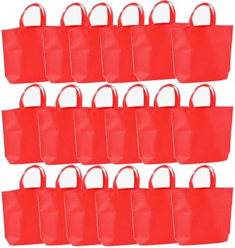 36-Pack Tote Bags Multipurpose Reusable Grocery Bag (Red Colors 36 Pack) by Unknown
