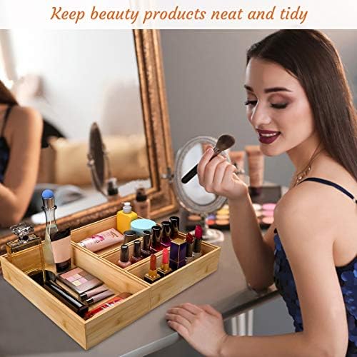 Wooden Drawer Organizer for Kitchen, Small Stackable Utensil Holder 12"x 6" - Image 4