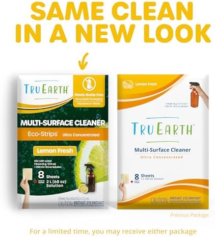 Tru Earth Multi-Surface Cleaner Eco-Strips, Lemon Fresh, 8 Strips - Image 3