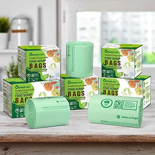 OrangeBio 3 Gallon Compostable Trash Bags, 100 Count, BPI Certified - Image 6