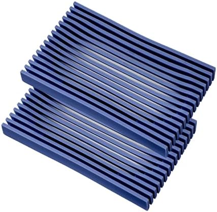Aoheuo Modern Minimalist Soap Dish (2Pack),Drainage Silicone Soap Holder,5.5 Long by 3.15 Wide,0.55 inches high,Used for Kitchen, Bathroom,and Bar Sink(Blue,Blue) by Aoheuo