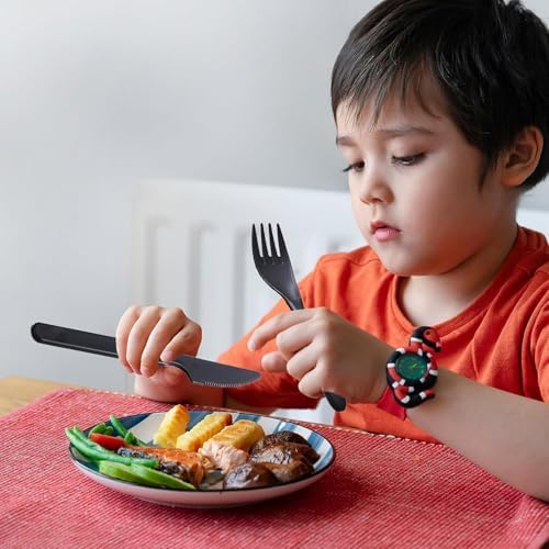 Reusable Travel Utensils Set with Case Wheat Straw Fork Spoon Knife Cutlery - Image 4