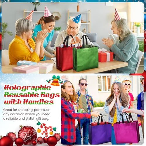 Eccliy 80 Pcs Reusable Gift Bags, Large, Multicolor - Image 6