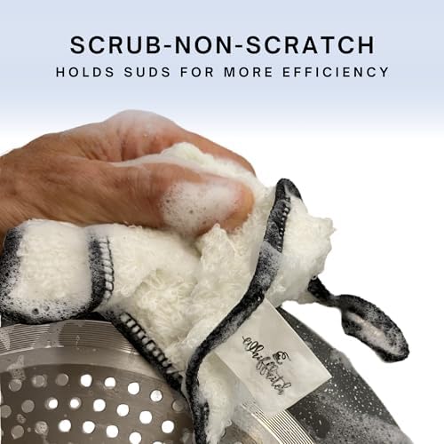 Whiffkitch Dishcloths Kitchen Dishrag Cleaning Scrub Reusable 6pk 6x7in - Image 6