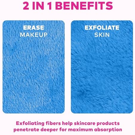 The Original MakeUp Eraser PRO, Effortlessly Remove All Makeup Using Only Water, Including Waterproof Mascara, Eyeliner, Foundation, Lipstick, Sunscreen,and More! Berry Blue, 1ct - Image 6