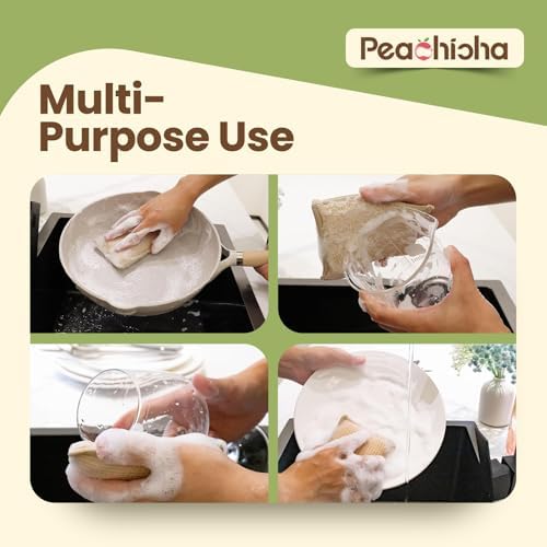 Bamboo Sponges for Dish Washing Reusable Dish Sponge Multi Use Kitchen Sponges Non-Scratch Microfiber Pad for Dishes Pots and Pans, Pack of 10 - Image 6