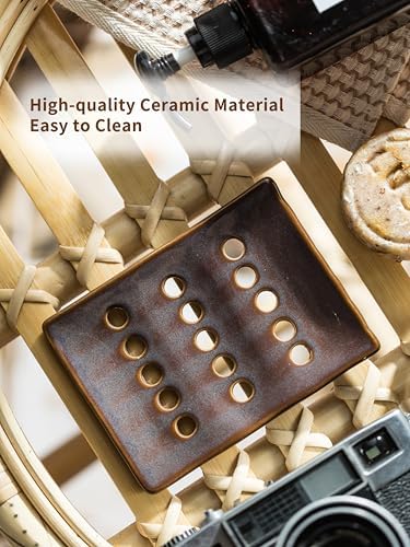 Ceramic Soap Dish with Self Draining for Shower & Kitchen - Image 5