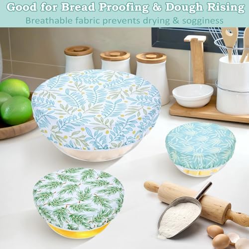 5Pcs Reusable Beeswax Elastic Bowl Covers for Bread Proofing and Food Cover - Image 4