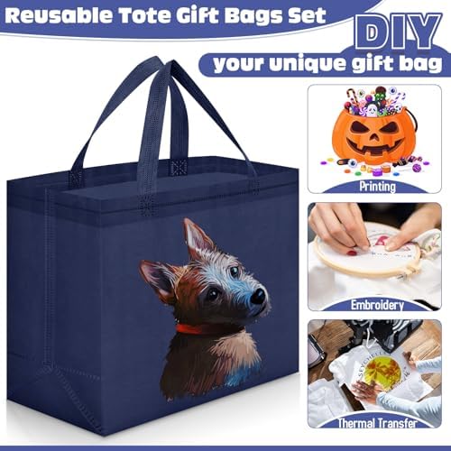 Windyun Reusable Grocery Bags Non Woven with Handles - Image 6