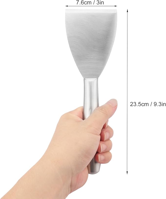 4 Pack 3 Inch Putty Knife Scraper, Putty Knife Set, Stainless Steel Putty Knife, Wallpaper Scraper Paint Scraper Tool for Spreading Drywall Spackle, Plasterboard Mud, Scraping Paint, by GENHAKON.