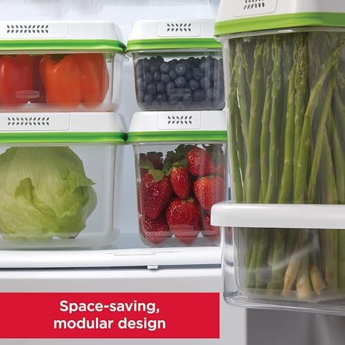 Rubbermaid FreshWorks Produce Saver, Medium and Large Storage Containers, 6 Piece Set - Image 4
