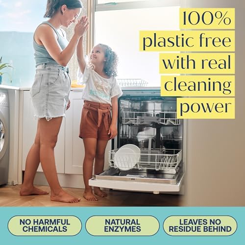 Fab Tab 100% Plastic-Free Dishwasher Detergent Tablets, 12ct, Free & Clear - Image 2