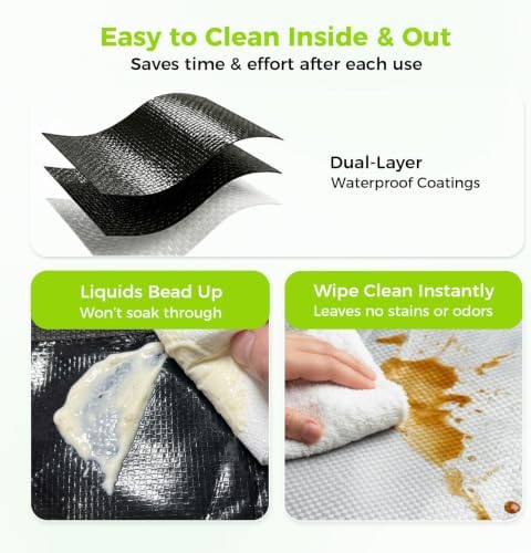 4 Pack Reusable Grocery Bags with Handles Waterproof Shopping Tote Bags - Image 5