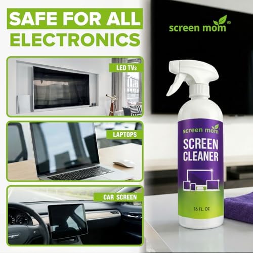 Screen Mom Screen Cleaner Spray 2 Pack-16oz for TV, Car, Laptop & Computer - Image 2