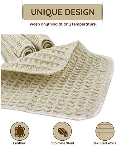 UBICON Organic Cotton Dish Scrubber Cloths, 6 Pack - Image 3