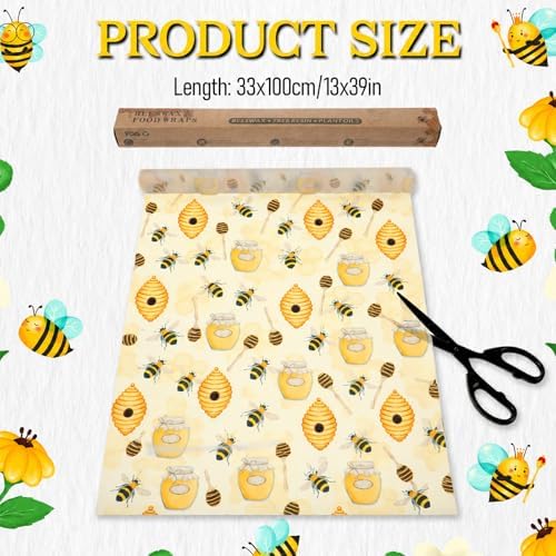 Washable Bees Wax Wraps Reusable Bee Wax Paper Organic Bee's Wrap - Image 2