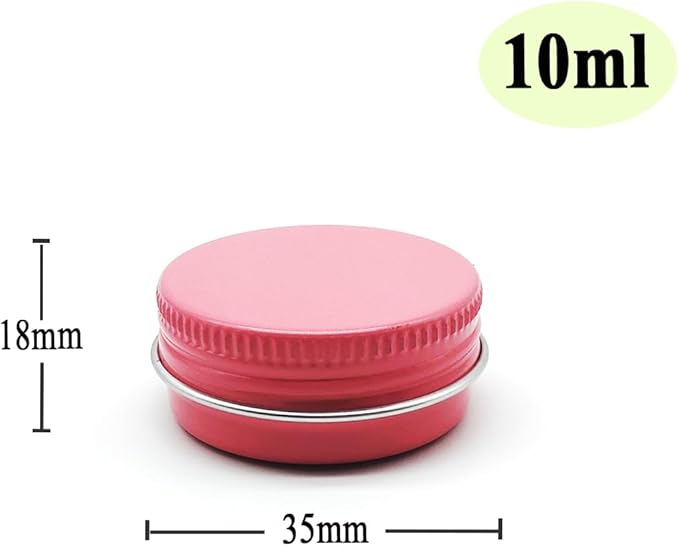10ml Aluminum Tin Jar, Refillable Makeup Containers 10g Aluminum Screw up Lid Small Round Container Bottle for Cosmetics, Lip Balm, Cream, Toner, Eyeshadow, Candle, Tea, Beads, 24 Pack Tins